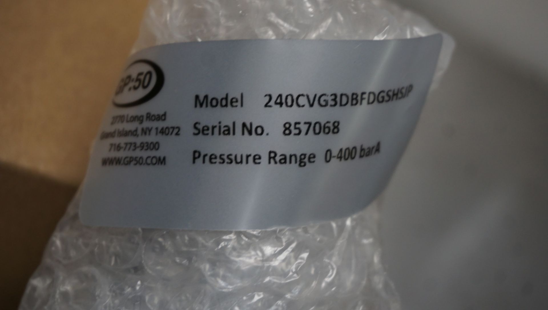 UNITS - GP50 MODEL 240 (CVG3DBFDGSHIP) (RANGE 0-400 BARA) PRESSURE TRANSDUCER - Image 2 of 3