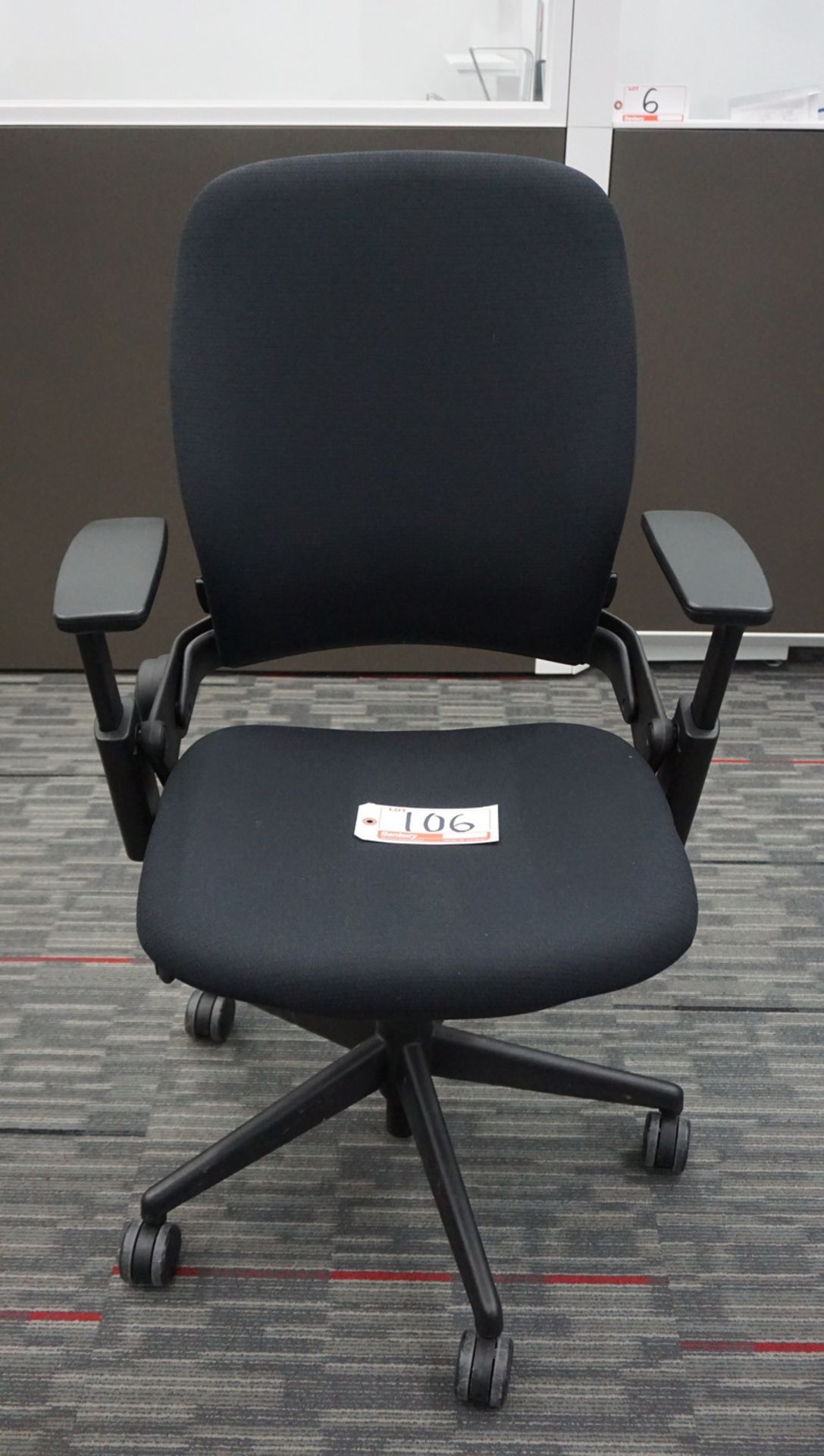 STEELCASE LEAP BLACK FABRIC ADJUSTABLE OFFICE CHAIR (MSRP $2,800)