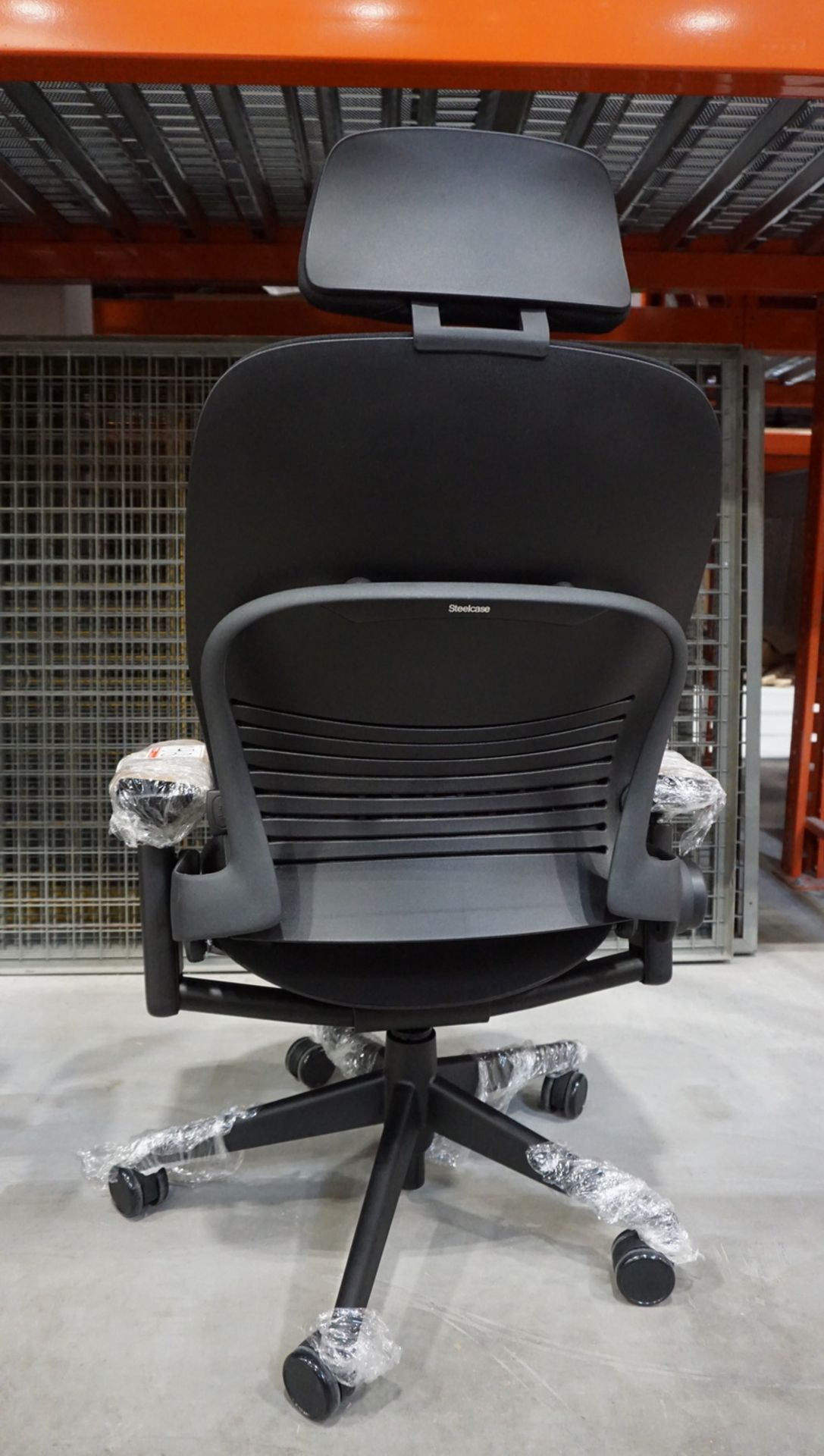 STEELCASE LEAP CHAIR W/ BLACK FABRIC, 4-WAY ADJ ARMS, & HEAD REST - Image 2 of 2