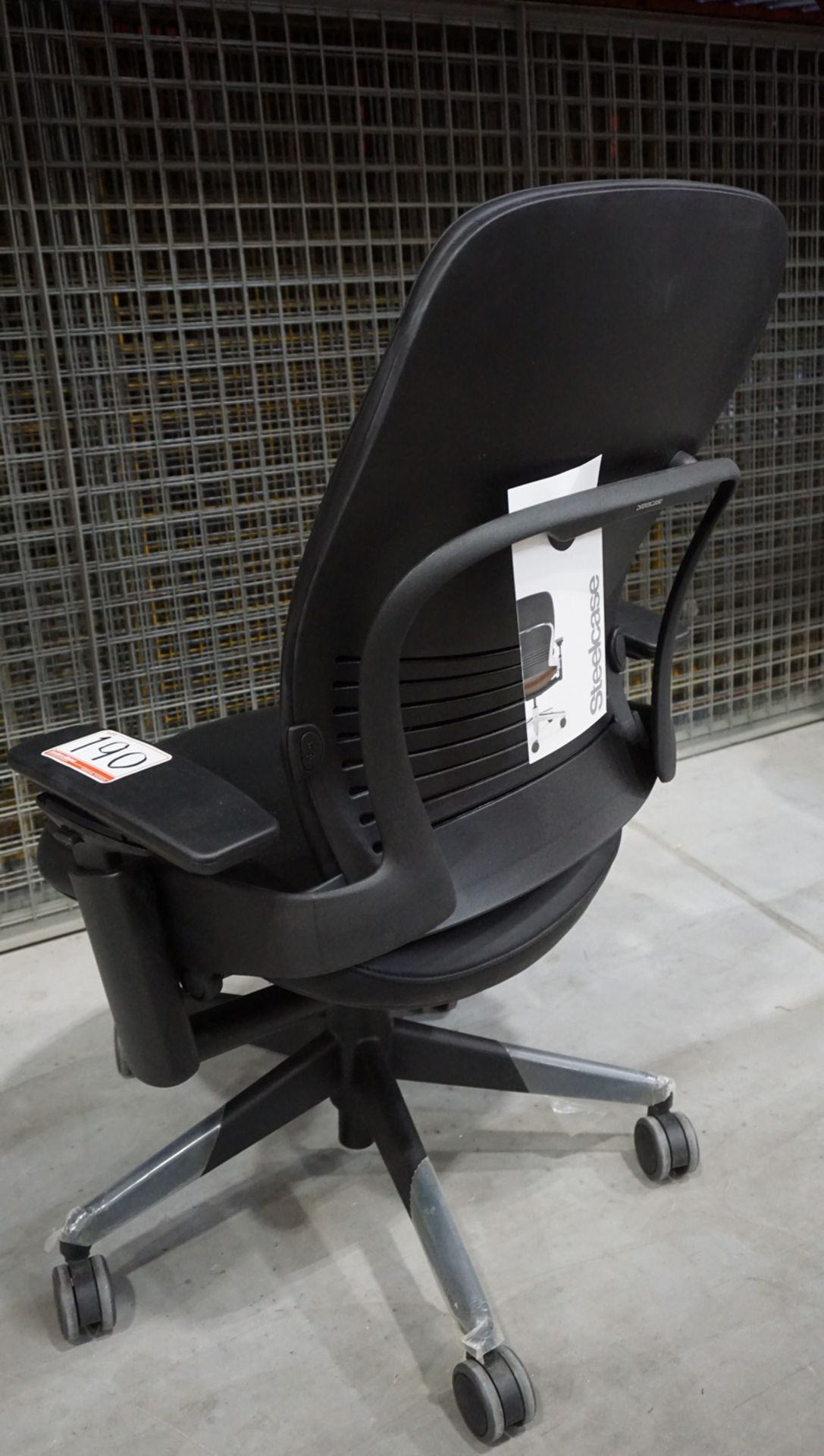 STEELCASE LEAP CHAIR W/ BLACK LEATHER, 4-WAY ADJ ARMS - Image 2 of 2
