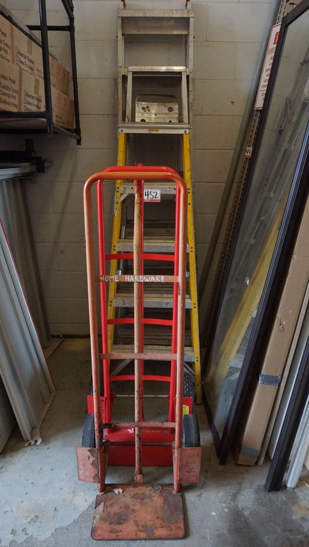 LOT - (3) ASSORTED LADDERS & (2) 2-WHEEL DOLLIES - Image 2 of 2