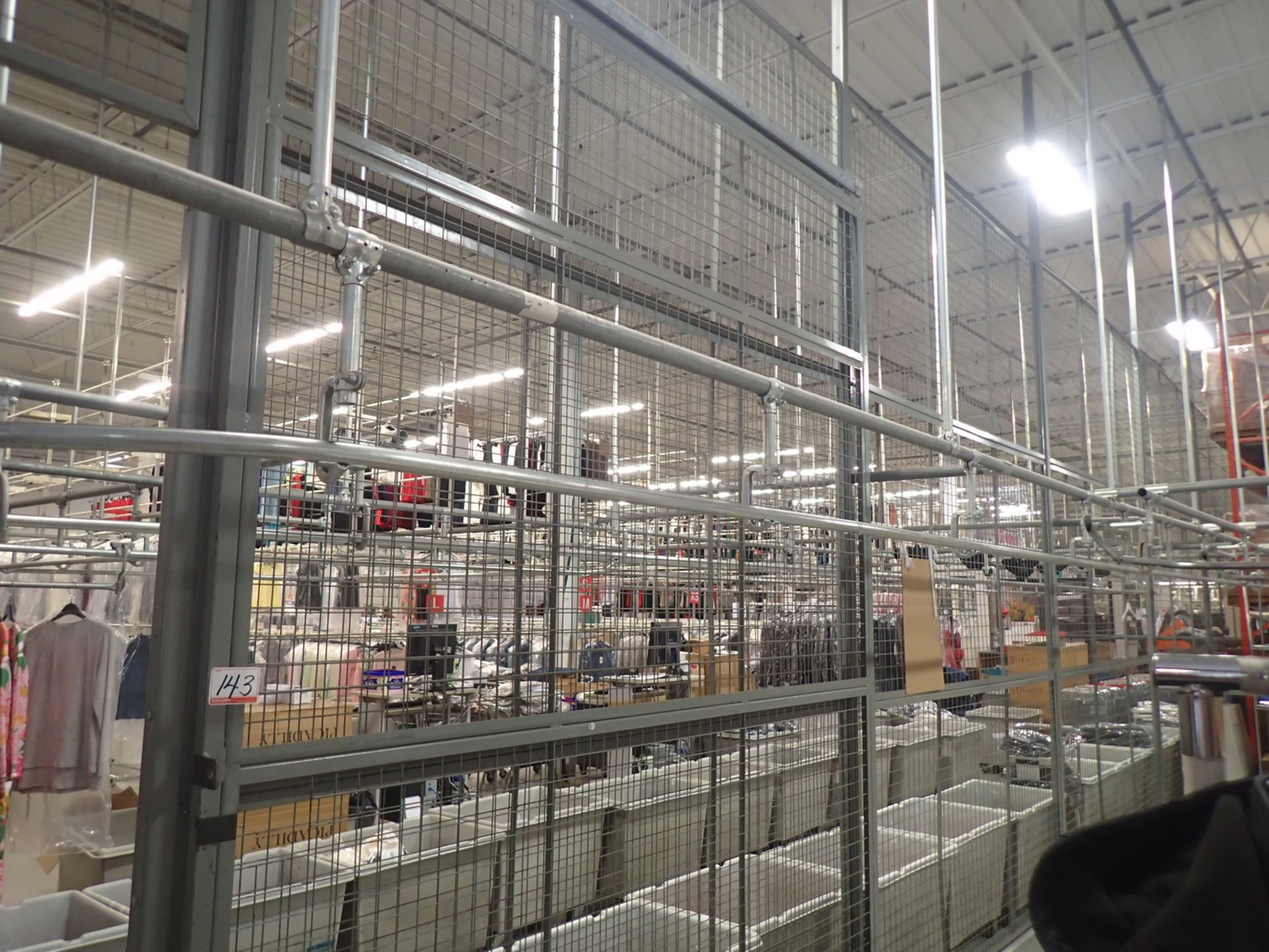 LOT - STEEL PIPE OVERHEAD STORAGE SYSTEM W/ TRAVEL HANGERS (APPROX. 1500') - Image 8 of 11