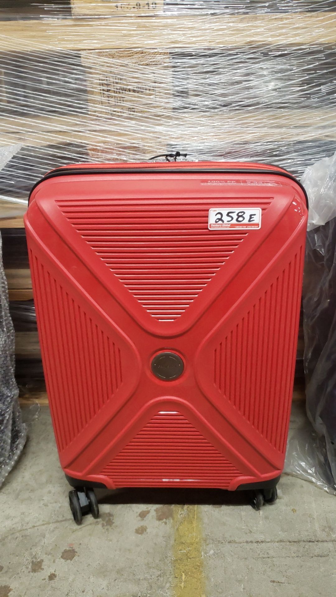 BARRY SMITH RED HARD CASE CARRY-ON LUGGAGE (NEW)