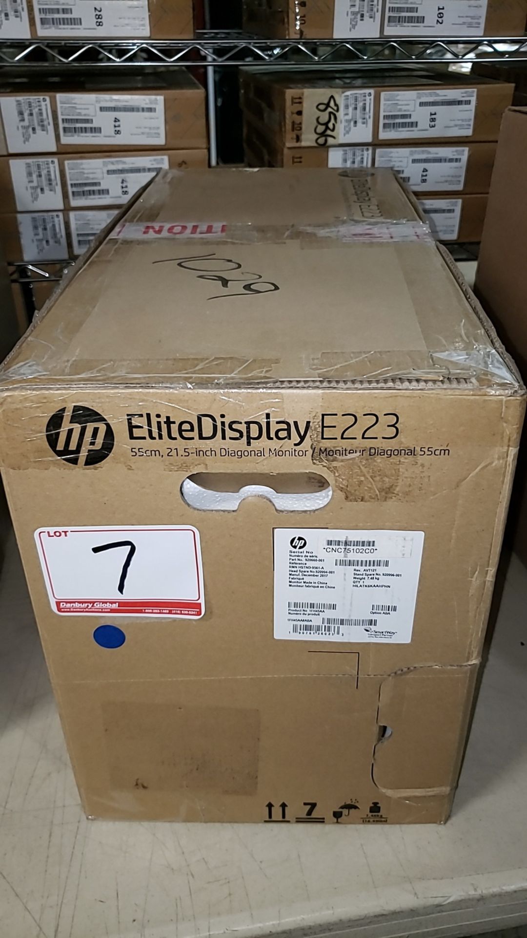 HP ELITEDISPLAY E223 21.5" HD LED MONITOR - Image 2 of 2