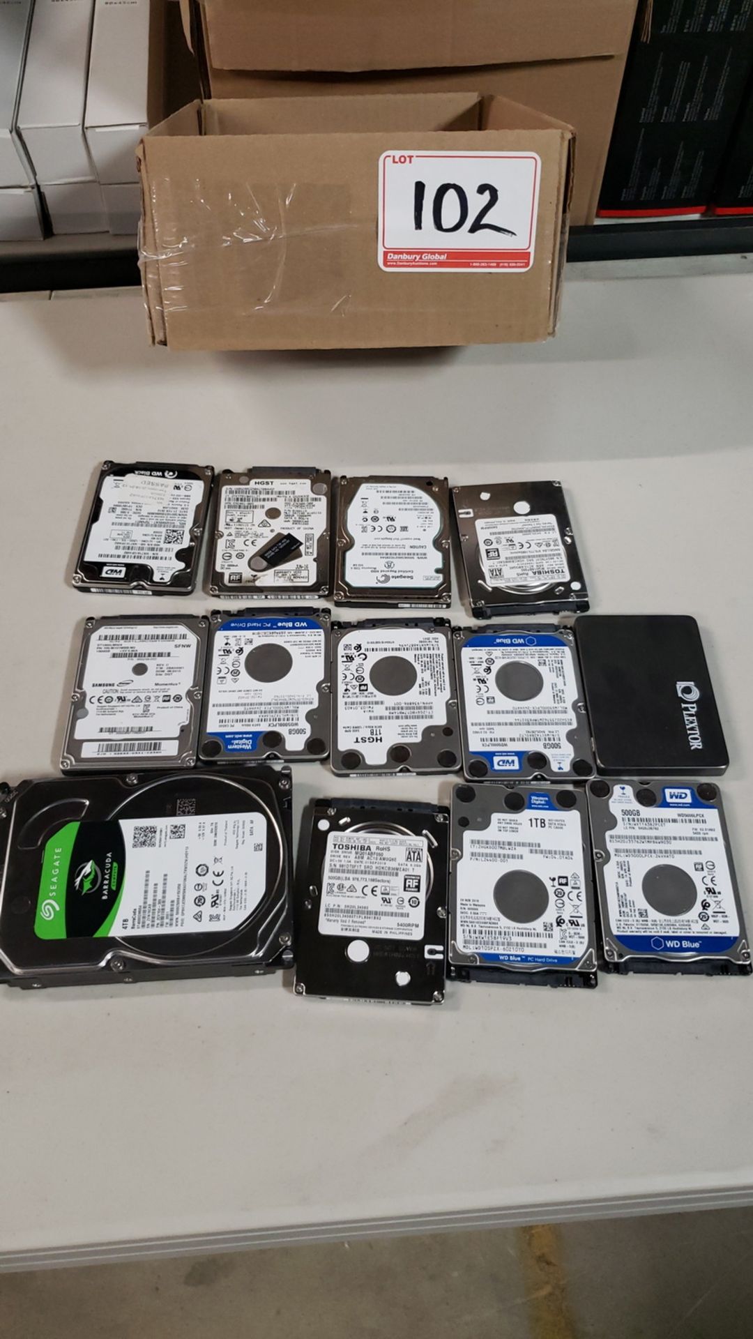 LOT - ASSORTED HDDS FROM 500GB TO 4TB (13 UNITS)