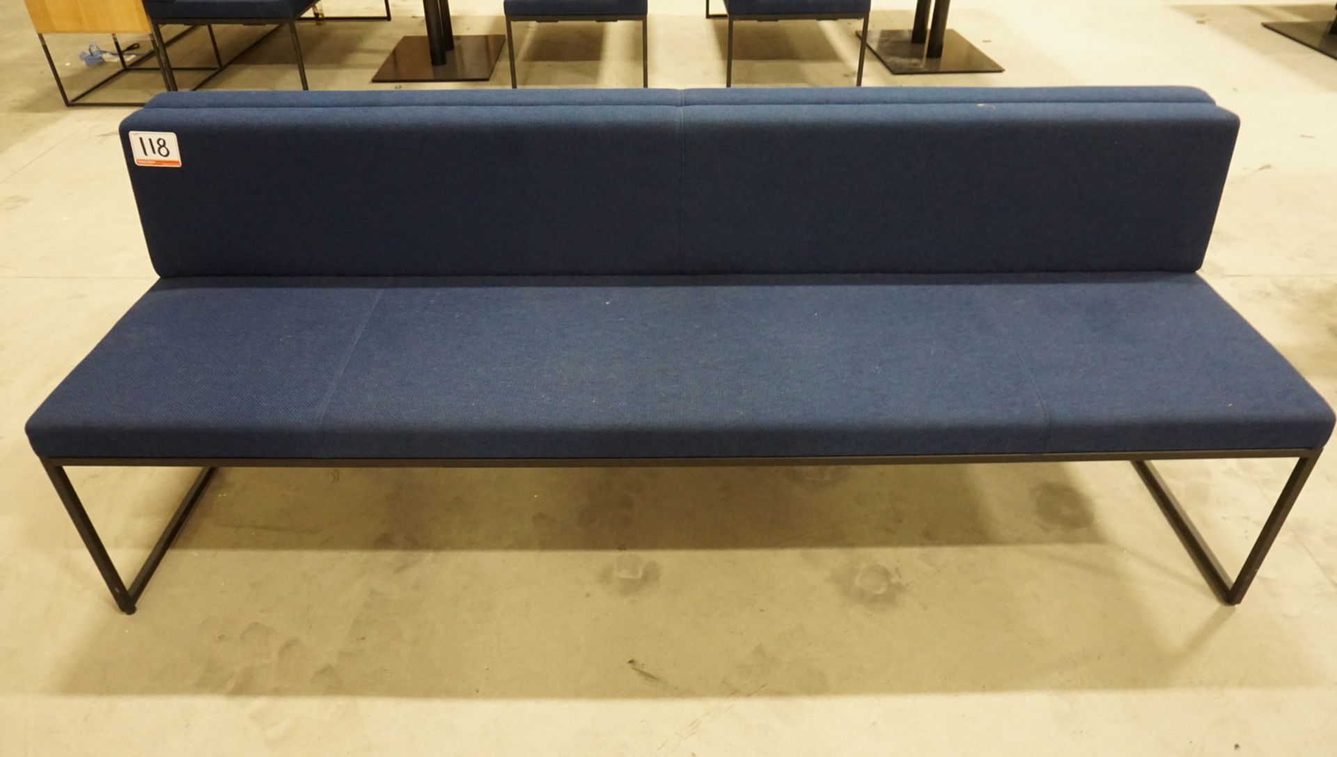 DAVIS MODO BLUE UPHOLSTERED 7'L BENCH