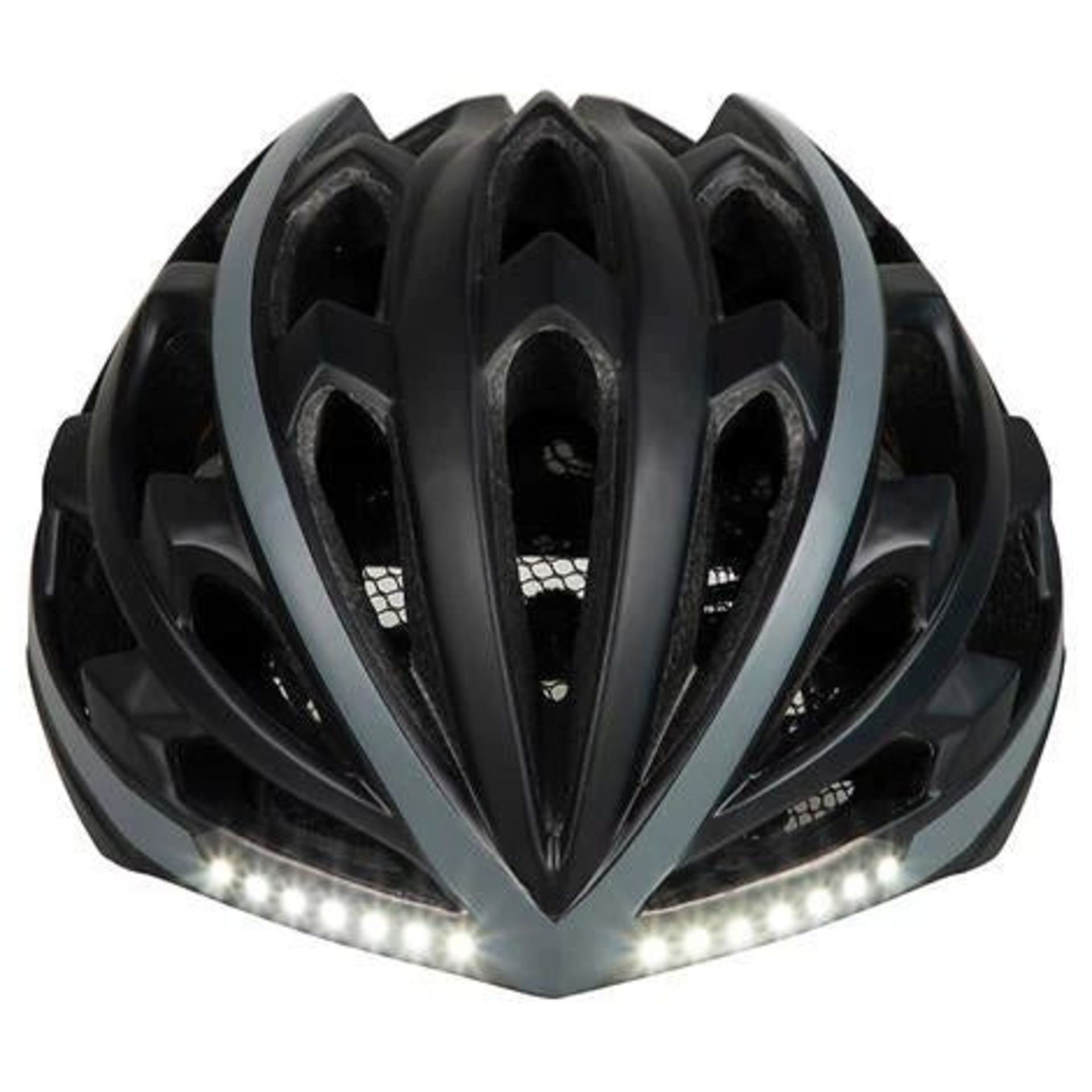 SAFE-TEC BLACK/GREY BICYCLE HELMET (MEDIUM) C/W BLUETOOTH SPEAKERS & LIGHTS (NEW) (MSRP $150) - Image 3 of 7