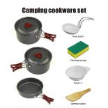 SETS - CAMPING 11-PIECE COOKWARE SETS (NEW) (MSRP $85)