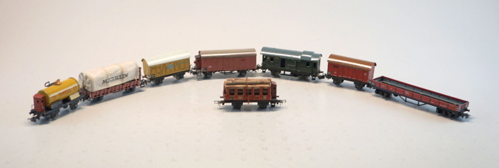 Märklin 1929ff, Gebr. Märklin & Cie., G.m.b.H. Göppingen: Sammlung von 8 historischen Güterwagen, Sp - Image 2 of 3