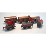 Märklin 1929ff, Gebr. Märklin & Cie., G.m.b.H. Göppingen: Sammlung von 6 märklin-Güterwagen, Spur 0