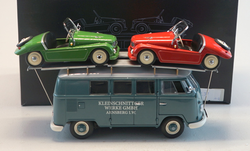 Schuco VW T1 Bus mit 2 Kleinschnittger F125 + Kleinschnittger F-125 mit Figuren - Image 2 of 3