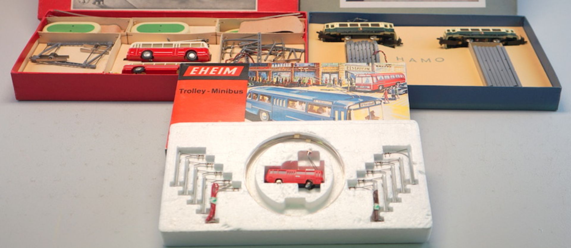 Sammlung von 3 Straßenbahnen/Trolley-Bus-Sets, Eheim u. Hamo - Bild 2 aus 2