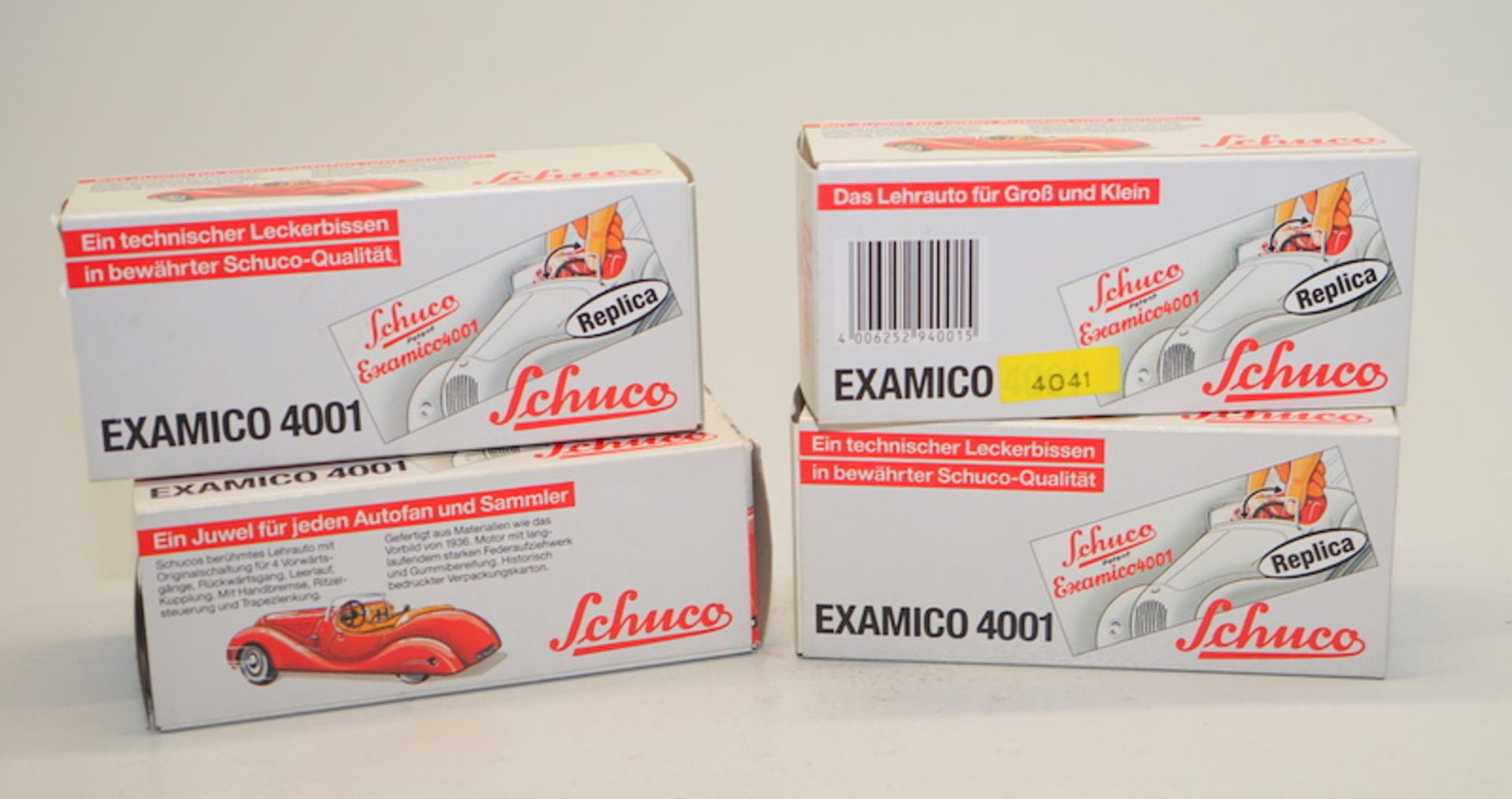 4x Schuco Examico 4001 Replica, zwei Farben