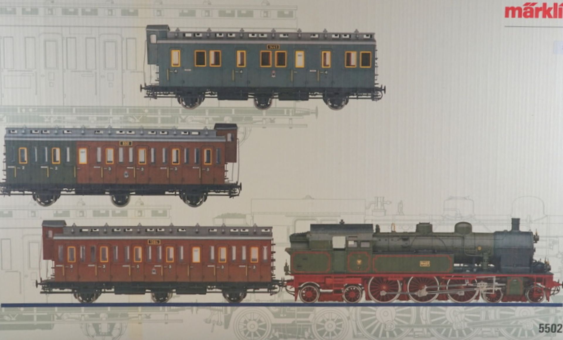 Märklin ab 1954, Gebr. Märklin & Cie., G.m.b.H. Göppingen: Spur 1  Märklin Zugpackung 5502 Preussen 