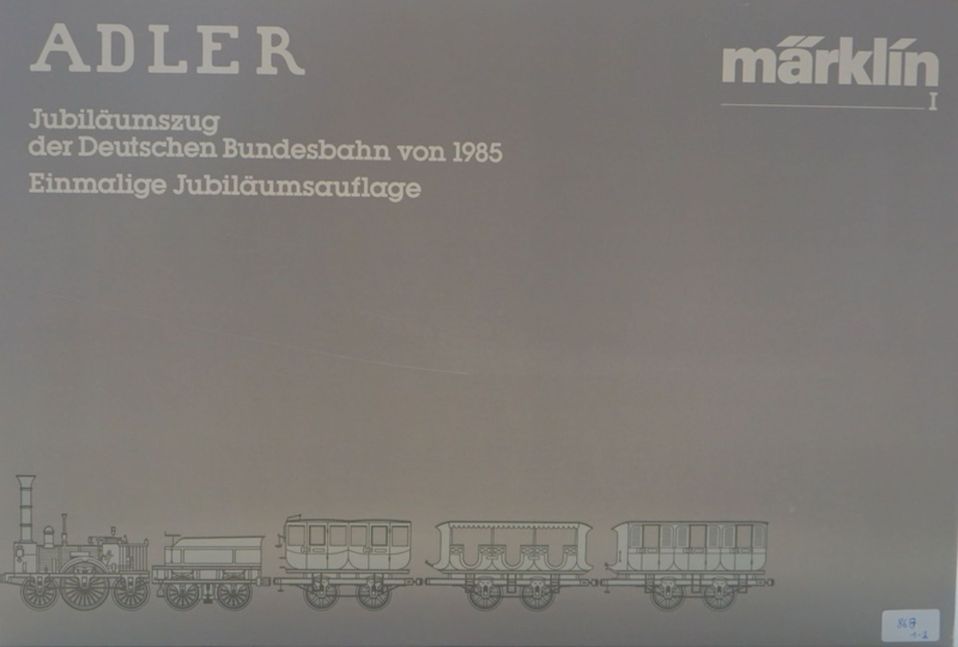 Märklin ab 1954, Gebr. Märklin & Cie., G.m.b.H. Göppingen: 5751 Spur1 AC Dampflok Adler + 4 Wagen Ju