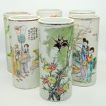 Sammlung von 6 Rolleauvasen "Hutständer" China Guangxu