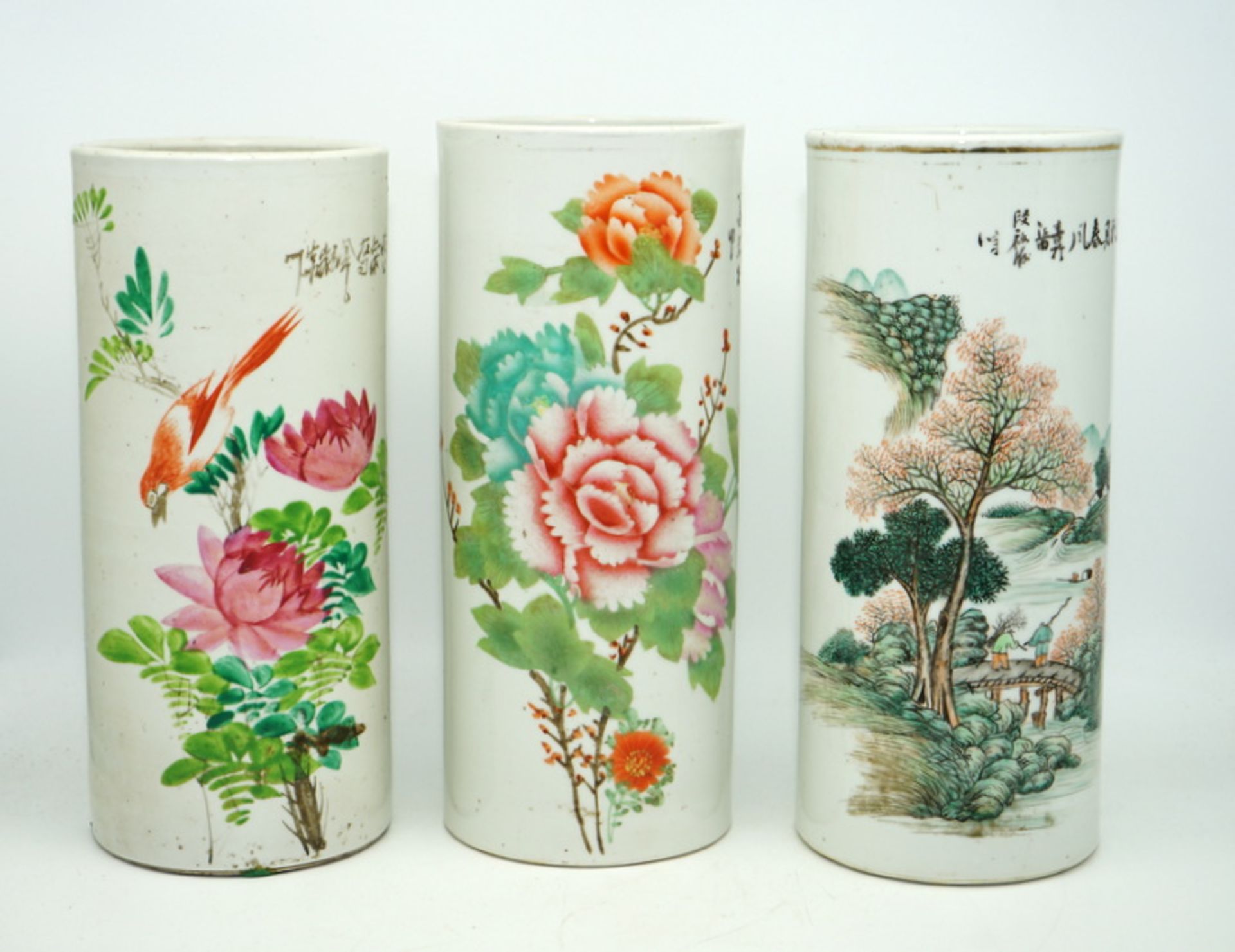 Sammlung von 6 Rolleauvasen "Hutständer" China Guangxu - Bild 2 aus 3