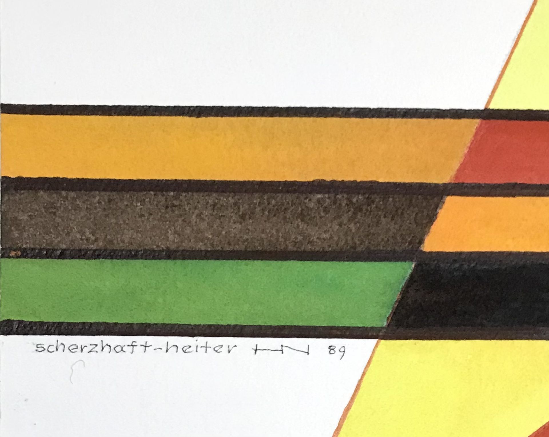 Neuy, Heinrich: "Scherzhaft Heiter",dat.1989 - Image 2 of 2