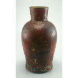 Berliner Fayence-Lackvase im Chinesischem Stil - ca um 1840