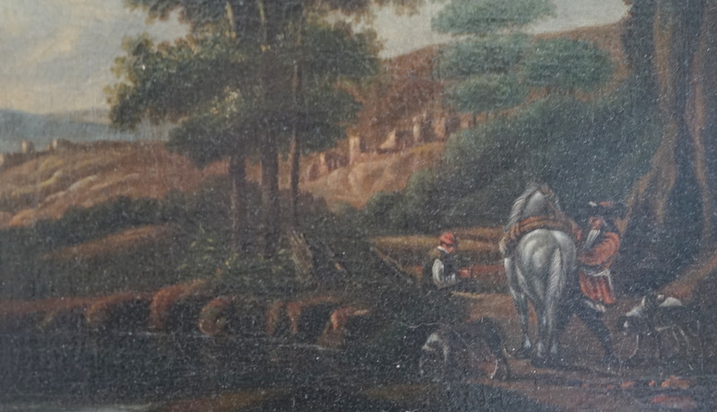 Van Laer, Pieter (attr.): Reisende bei der Rast in italienischer Landschaft - Image 3 of 5