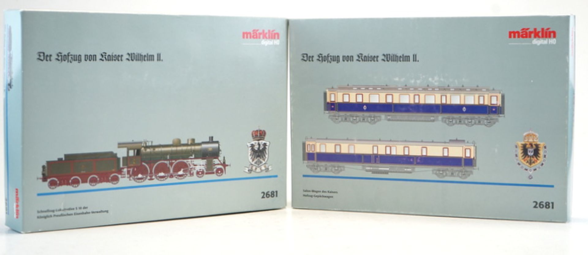 Märklin ab 1954, Gebr. Märklin & Cie., G.m.b.H. Göppingen: 2 Zug-Sets vom Hofzug Kaiser Wilhelm II., - Image 4 of 4