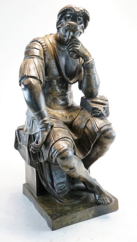 Barbedienne, Ferdinand: Bronzefigur "Lorenzo de Medici" nach Michelangelo