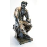Barbedienne, Ferdinand: Bronzefigur "Lorenzo de Medici" nach Michelangelo