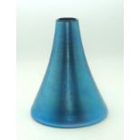 Tiffany, Louis Comfort: konische Vase Blau, Favrile