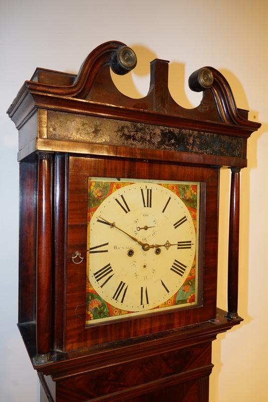 englische Standuhr, Mahagoni furniert, um 1840 - Image 2 of 4