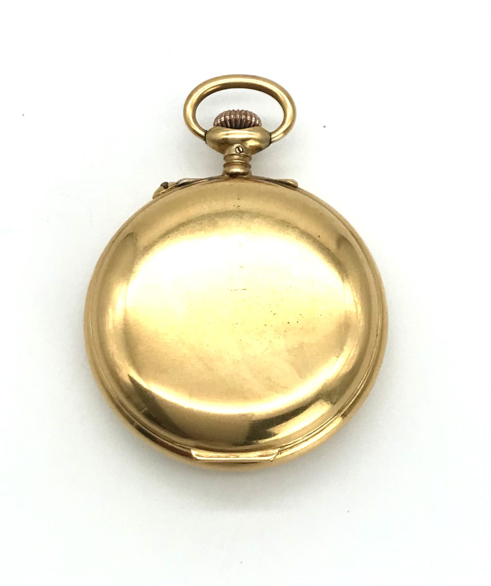 Löbner, Franz Ludwig: seltene Taschenuhr mit Wecker, No. 42205, um 1900 - Image 2 of 3