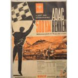 Rennplakat Adac 500 Km Nürburgring 1966