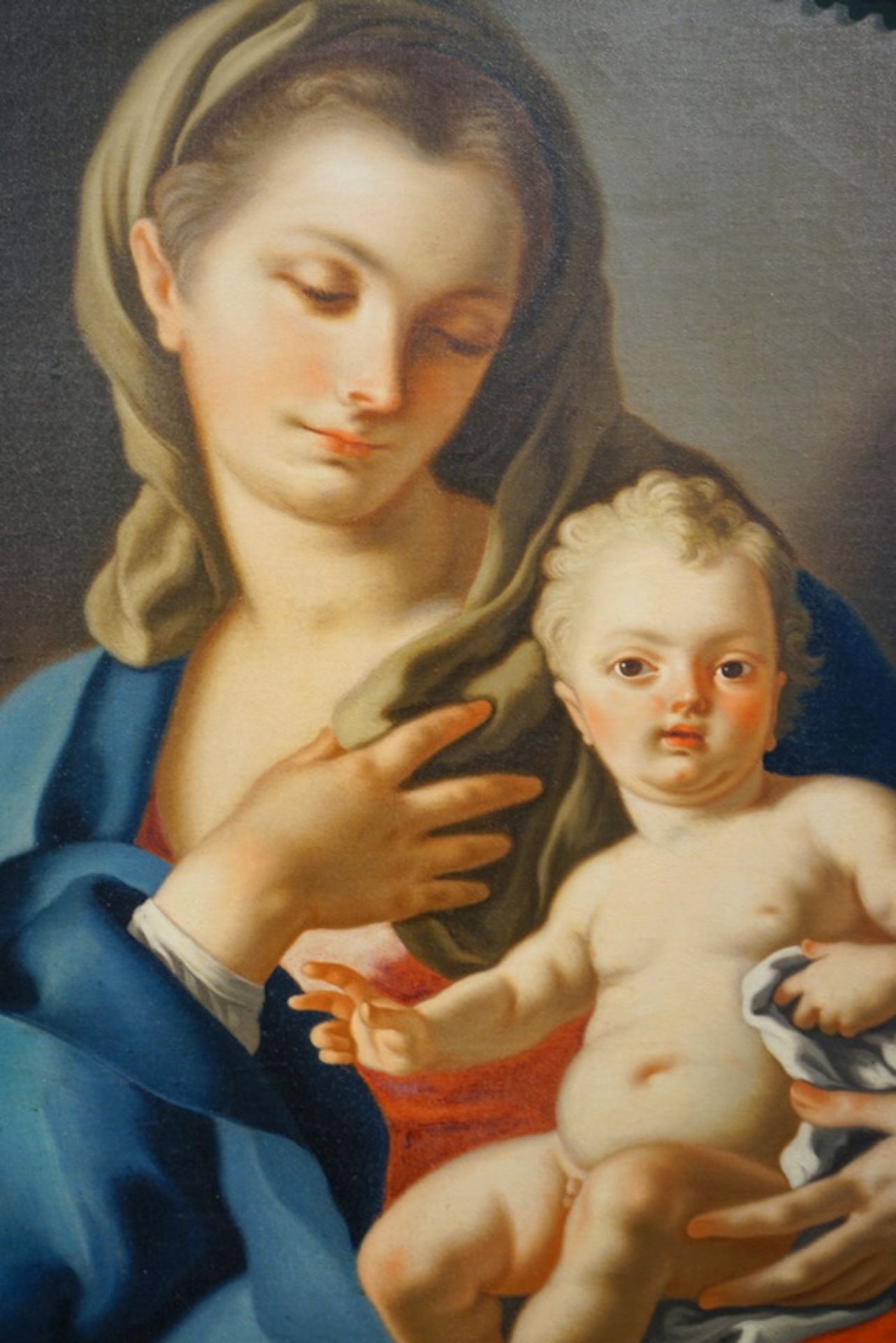 Mura, Francesco de (attr.): Maria mit dem Christuskind, Mitte 18.Jhd. - Bild 3 aus 5