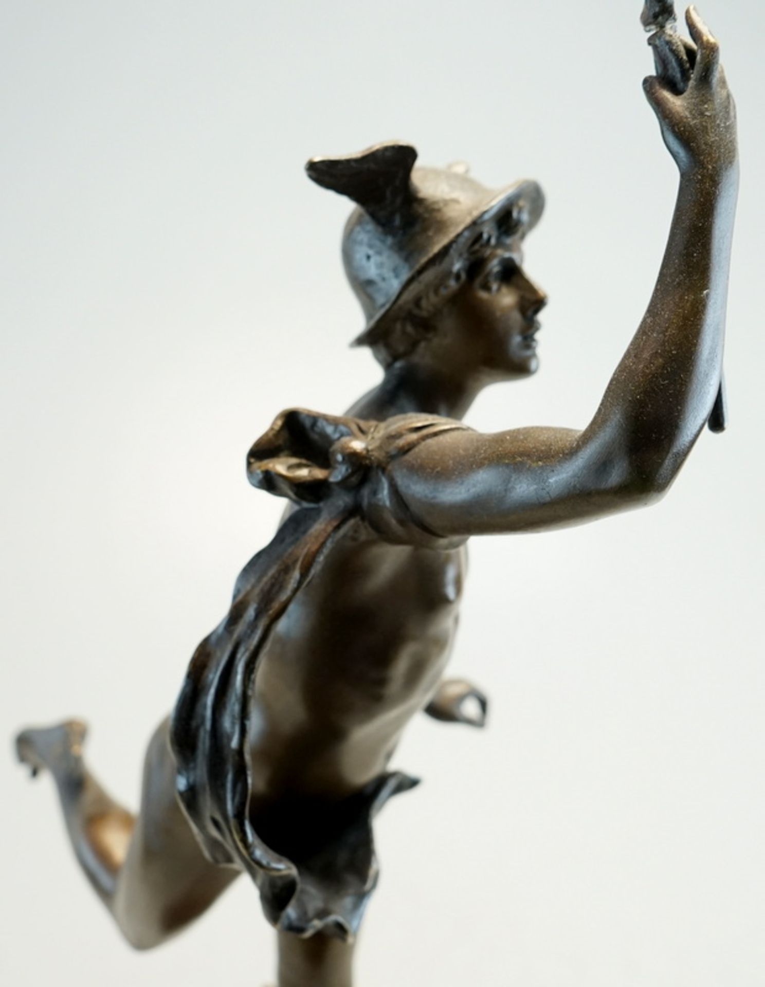 Bronzefigur "Hermes mit "Äskulapstab" Gianbologna - Image 3 of 4