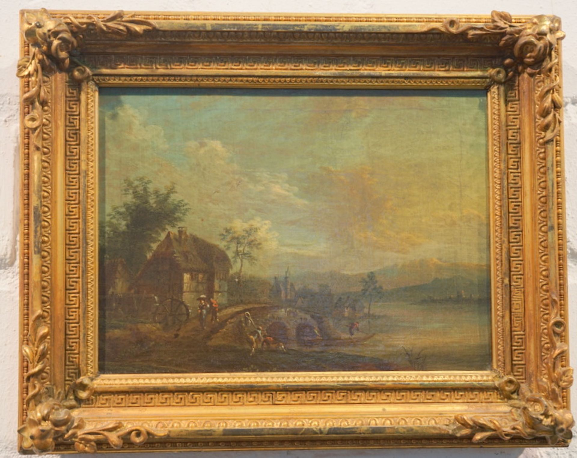 Ideale Flusslandschaft in der Art v. Johann Alexander Thiele