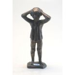 Beckmann, Curt: "stehender Knabe", Bronzefigur