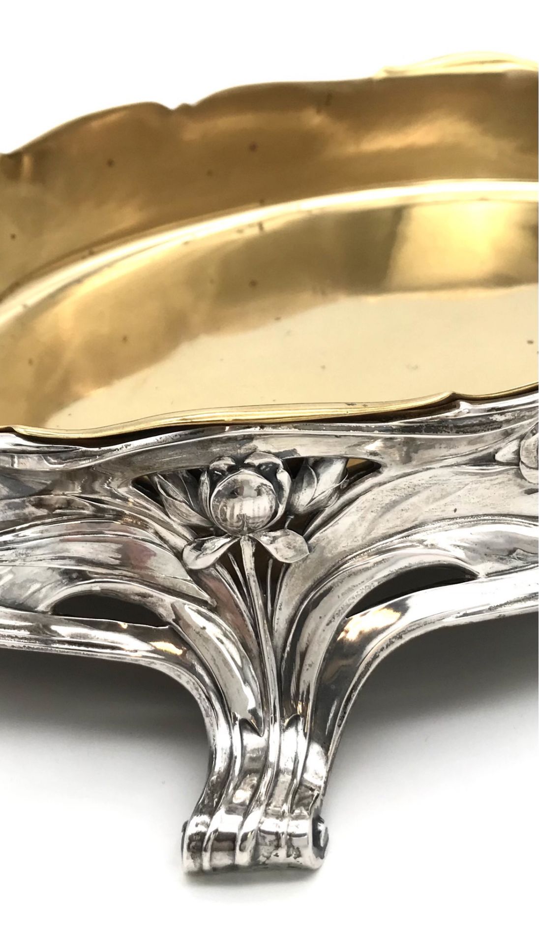 Bruckmann und Söhne, Heilbronn:: große Jardiniere des Jugendstil,800er Silber,Juwelier Posen,um 1900 - Image 2 of 3