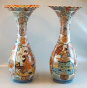 Pärchen grosse japanische Vasen Meiji 19. Jh.