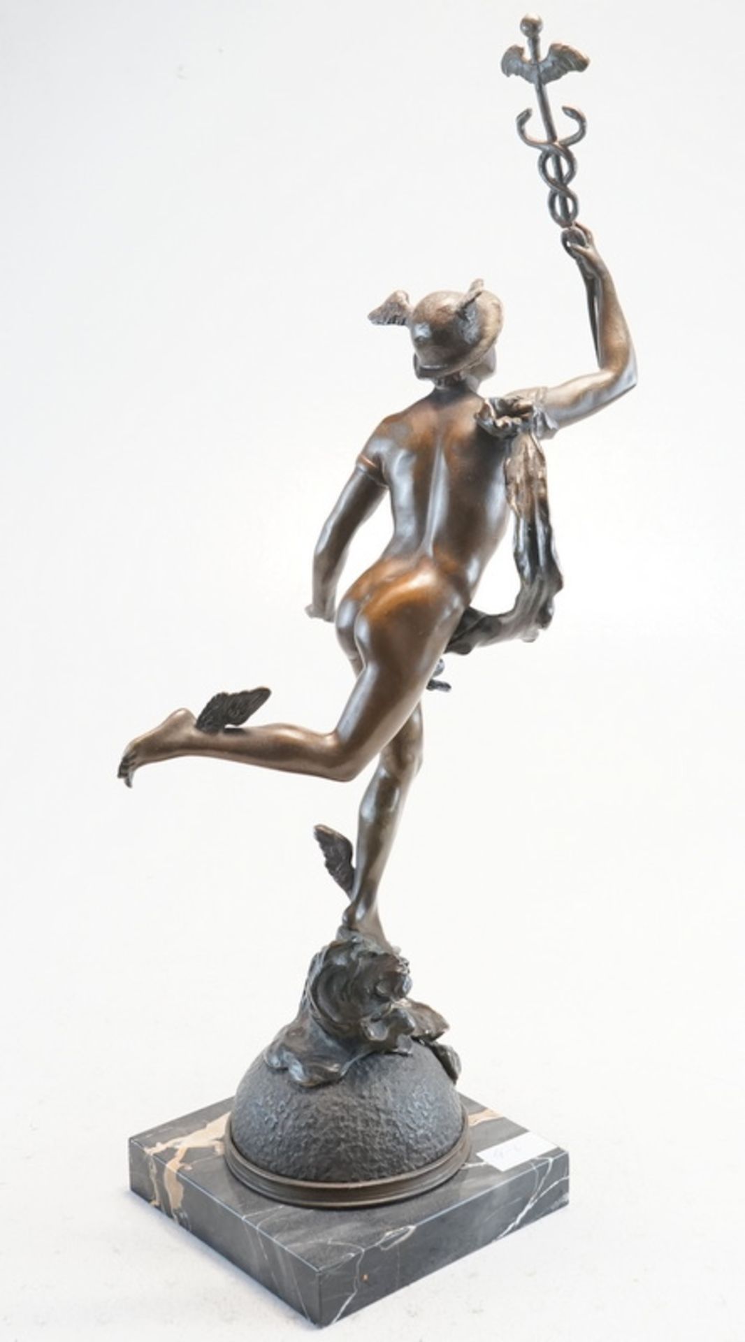 Bronzefigur "Hermes mit "Äskulapstab" Gianbologna - Image 2 of 4