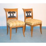 2 Stühle des Biedermeier,Westfalen um 1820