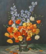 Meyer-Niehoff: Blumenstilleben mit Anemonen und Rittersporn