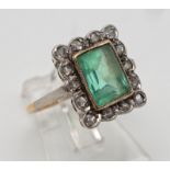 Antiker Smaragd-Diamantring