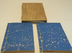 Schuber mit 2 chinesischen Blockbüchern, 200 Fablithographien 1952