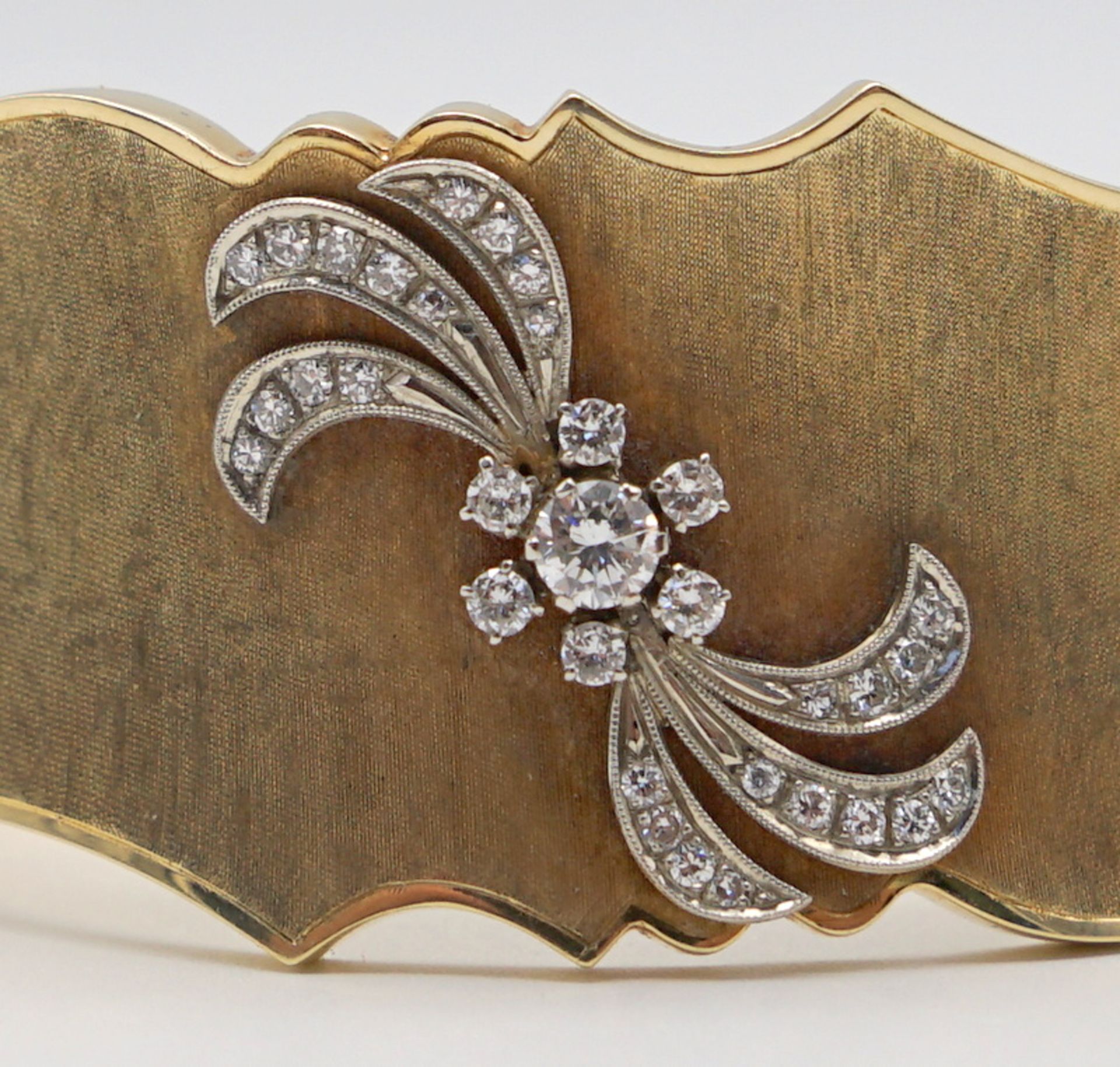 Armreif Art Deco 585 GG ca 0,9 ct. Diamantbesatz 44gr. - Image 2 of 4