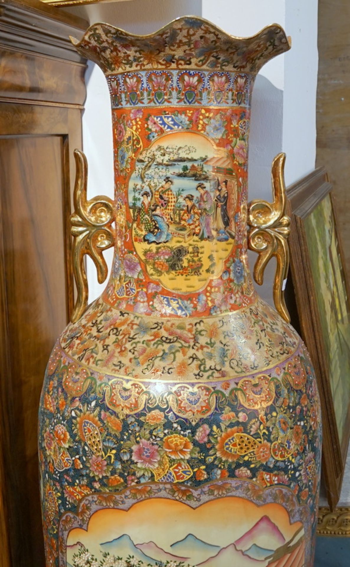 190cm Grosse Monumentale Sasuma Vase Japan Handarbeit - Image 2 of 3