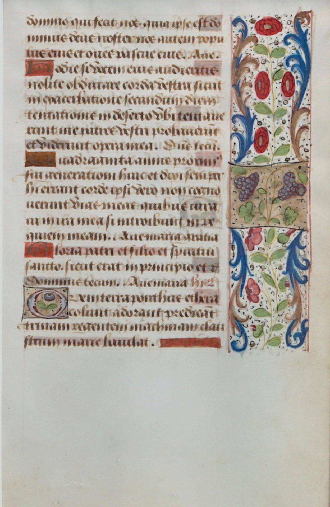Pergamenthandschrift aus einem Stundenbuch 15. Jh. - Image 2 of 2
