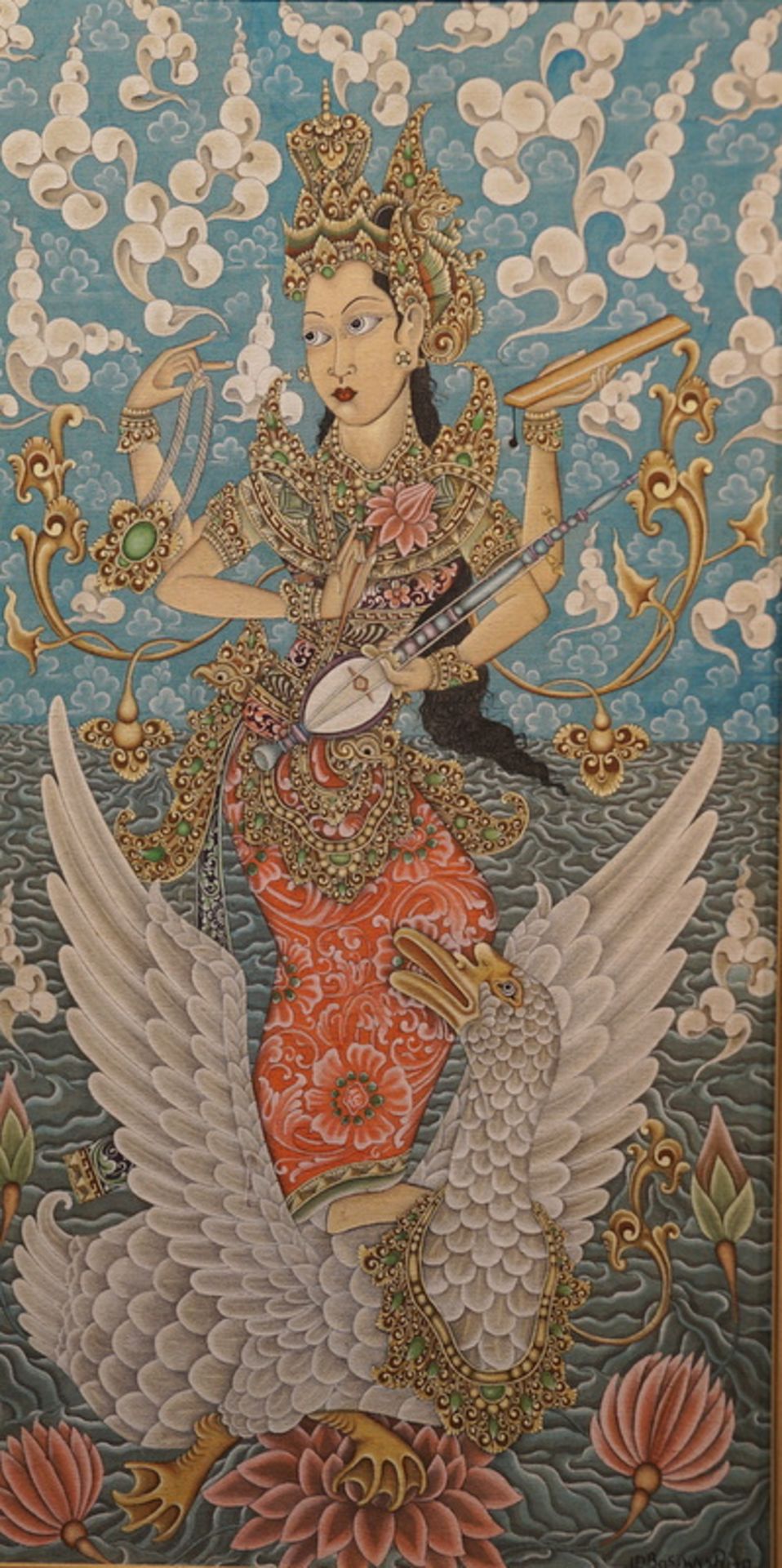 Bali: Made Togok Schule Sammlung v. 3 Gemälden