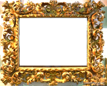 Grosse Bologneser Rahmenleiste mit Spiegel geschnitzt 18. JH