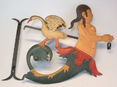 Ladenaushänger Meerjungfrau und Schwan