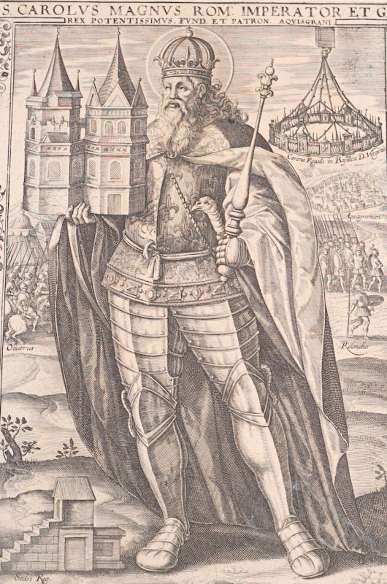 Alzenbach, Gerhard: Karl Der Große: Carolus Magnus Rom Imperator - Cölln 1615 - Image 2 of 2