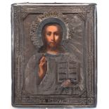 Christus Pantokrator Silberoklad Moskau 1883 Meister HC
